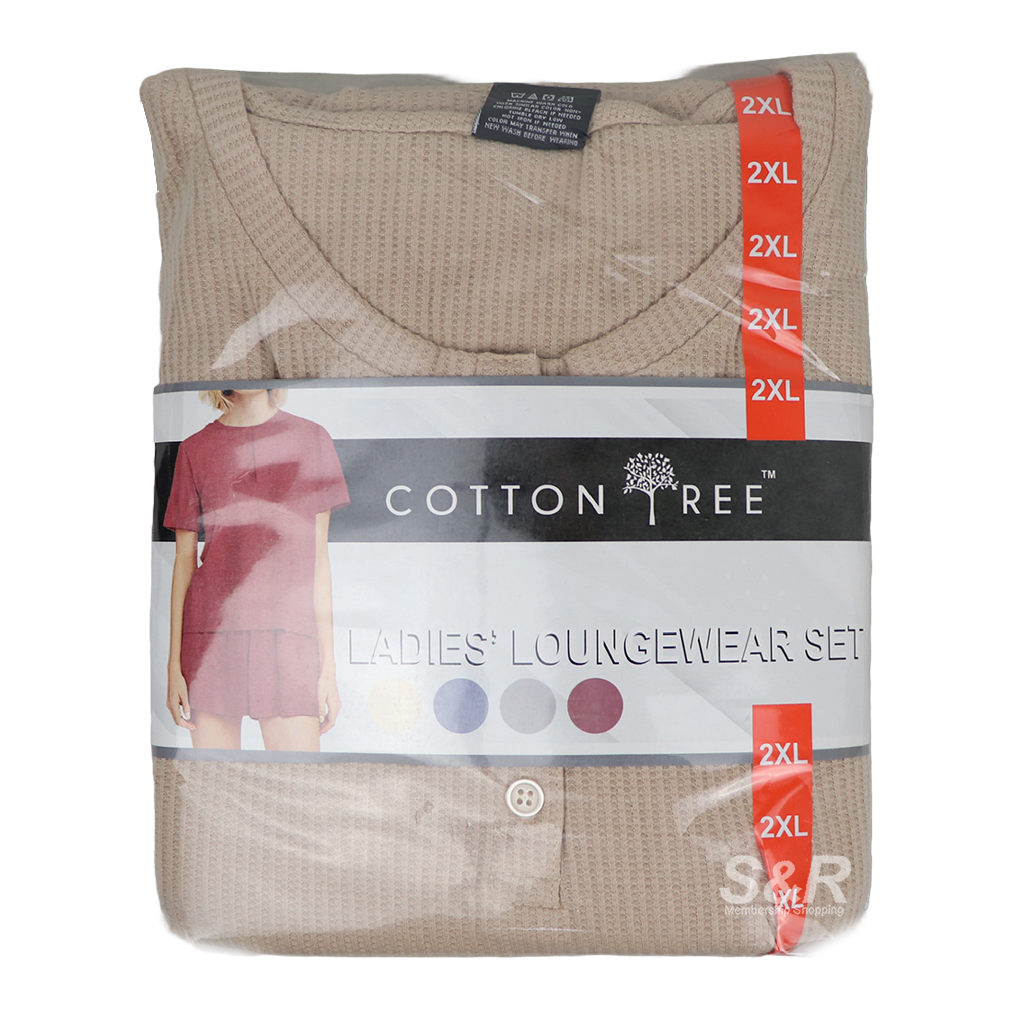 Cotton Tree Waffle Ladies' Loungewear Set